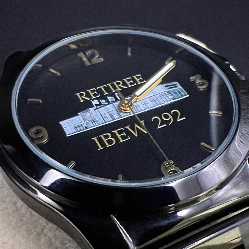 Retiree IBEW 292 Black Stainless Watch - Picture 2 of 10